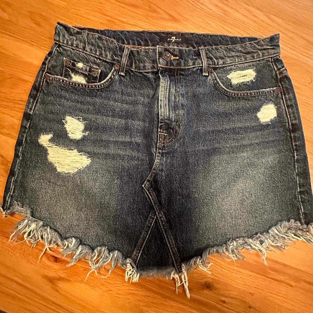7 for all mankind high waisted mini skirt